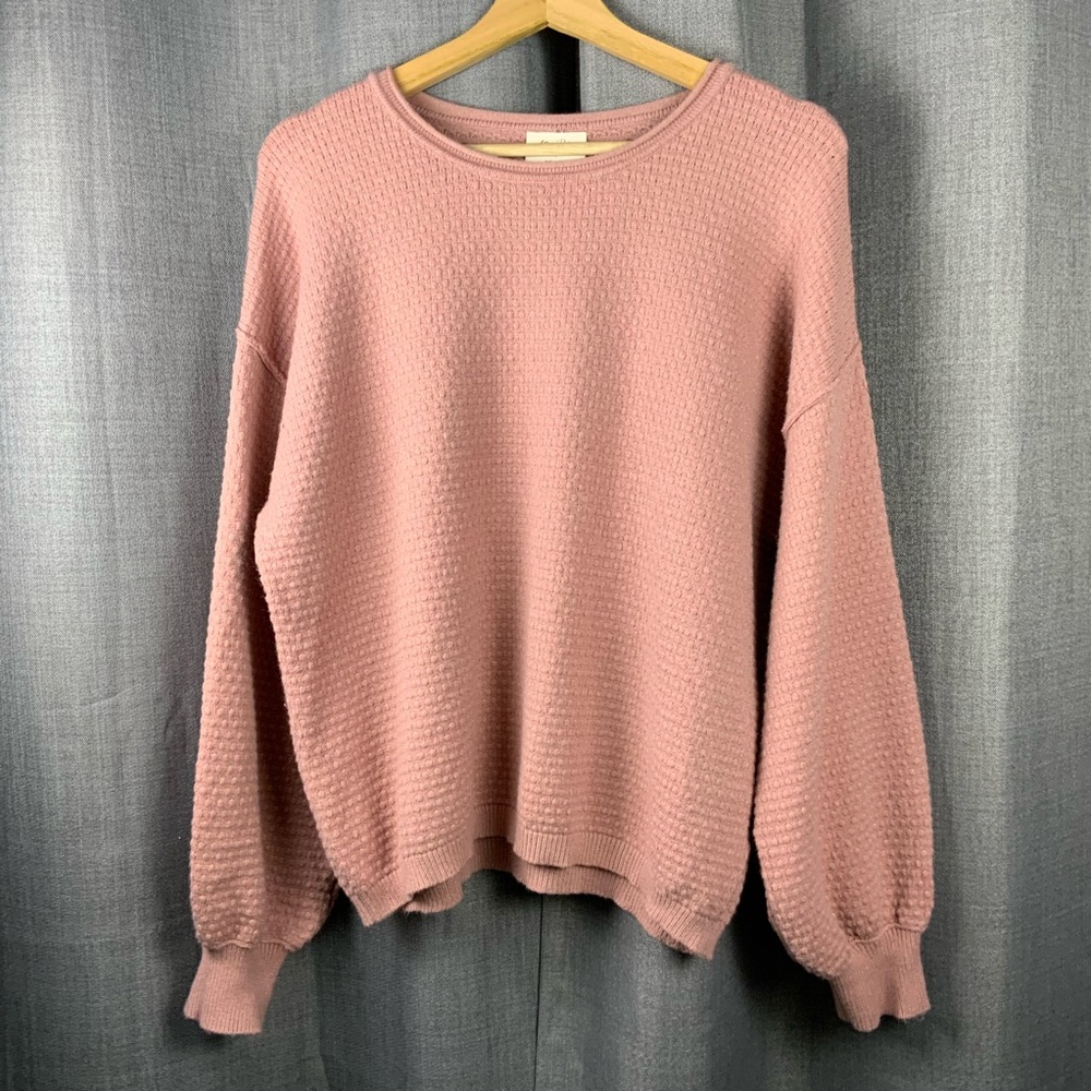 Allie Rose Dusty Pink Lightweight Knit Sweater Women’s Sz Large